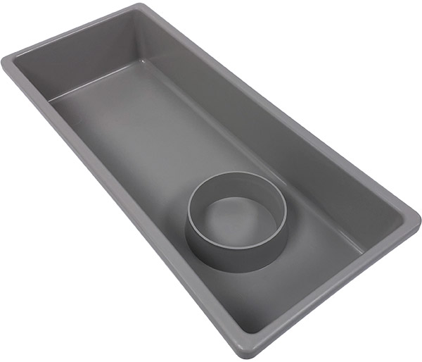 10-Series Gray Tub with Cup Holder