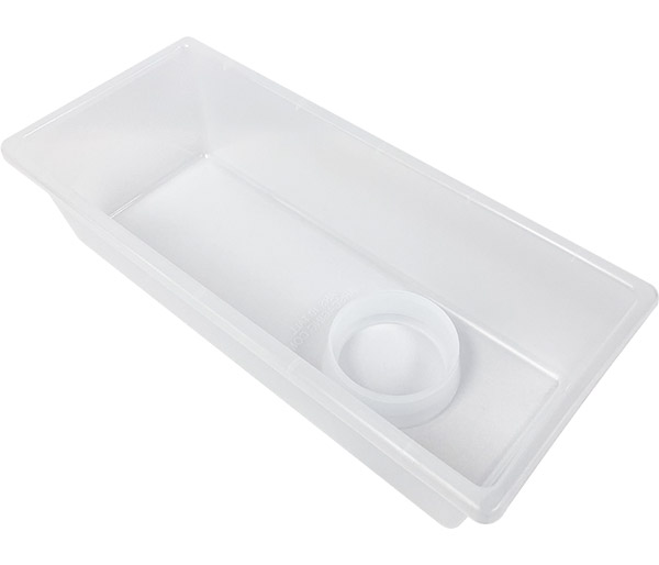 10-Tall Semi-Clear Polypropylene Tub with Cup Holder