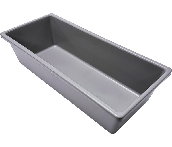10-Tall Gray Polypropylene Tub without Cup Holder