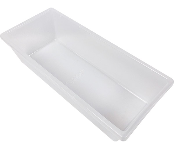 10-Tall Semi-Clear Polypropylene Tub without Cup Holder
