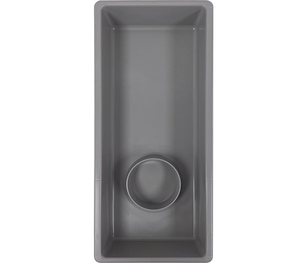 10 Tall gray with cup top view