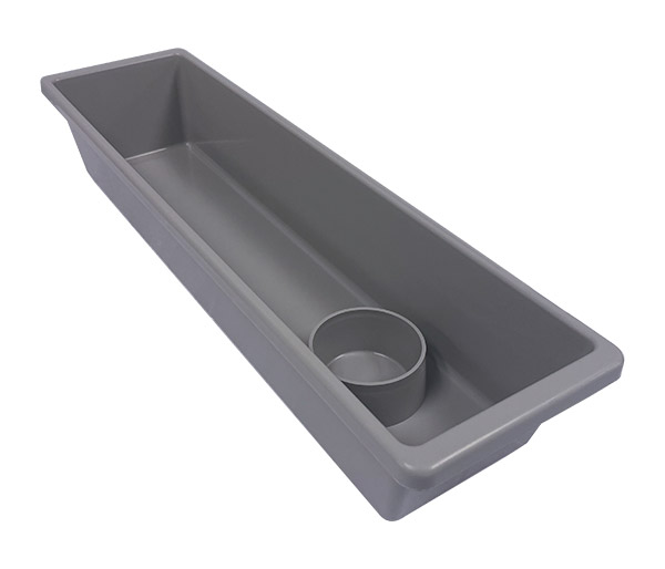 10Mini-GPPC Mini-10 Gray Polypropylene Tub with Cup Holder